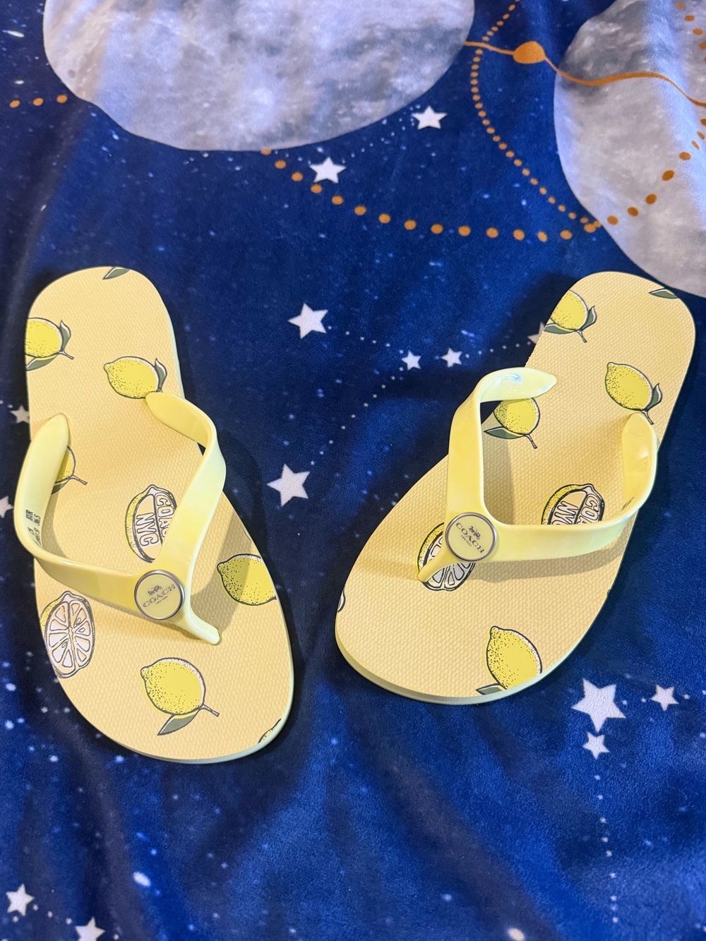 Coach Zayn Lemon Flip Flops